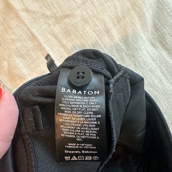 Aritzia Babaton Command Cropped Black Leather Pant Size 2 - Picture 11 of 12